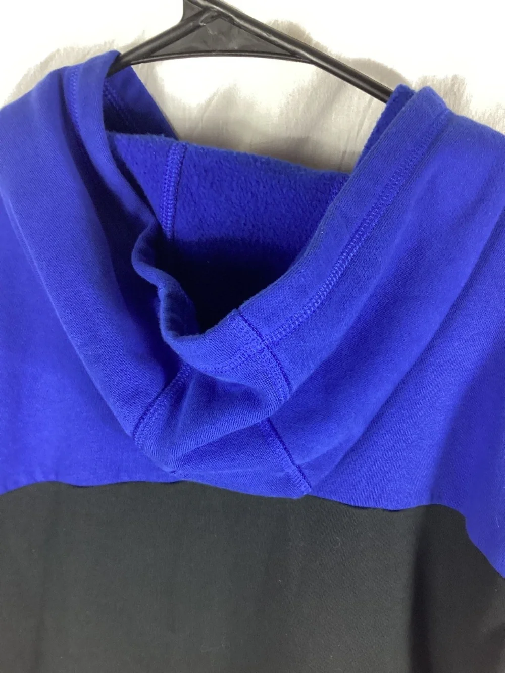 Adidas Boys Hooded Pullover Size Large 14/16 Blue Black Embroidered Logo